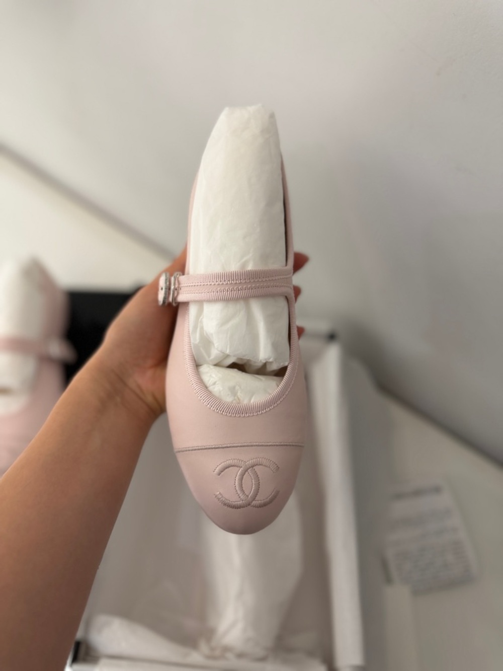 CHANEL Mary Jane Flats Light Pink | Size 39 - Picture 15 of 16